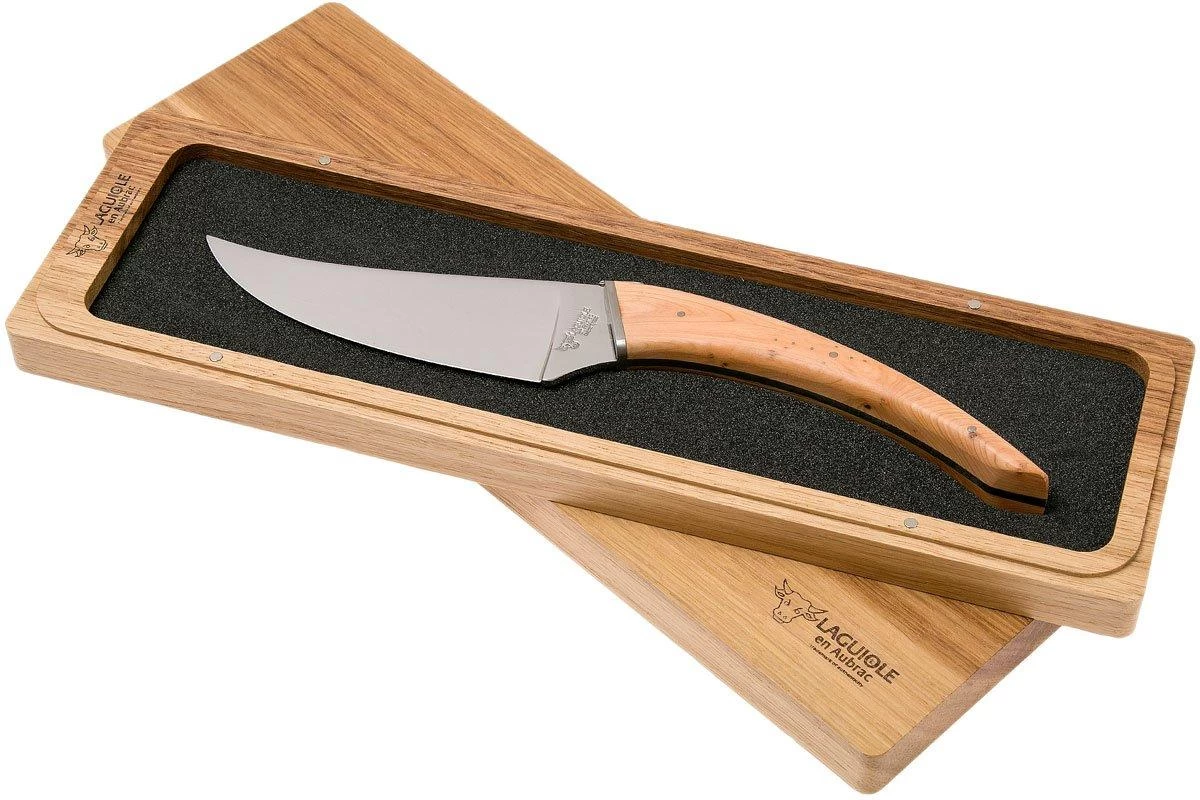 Laguiole En Aubrac Le Buron Cuchillo De Queso De Madera De Enebro, KMF99GEI