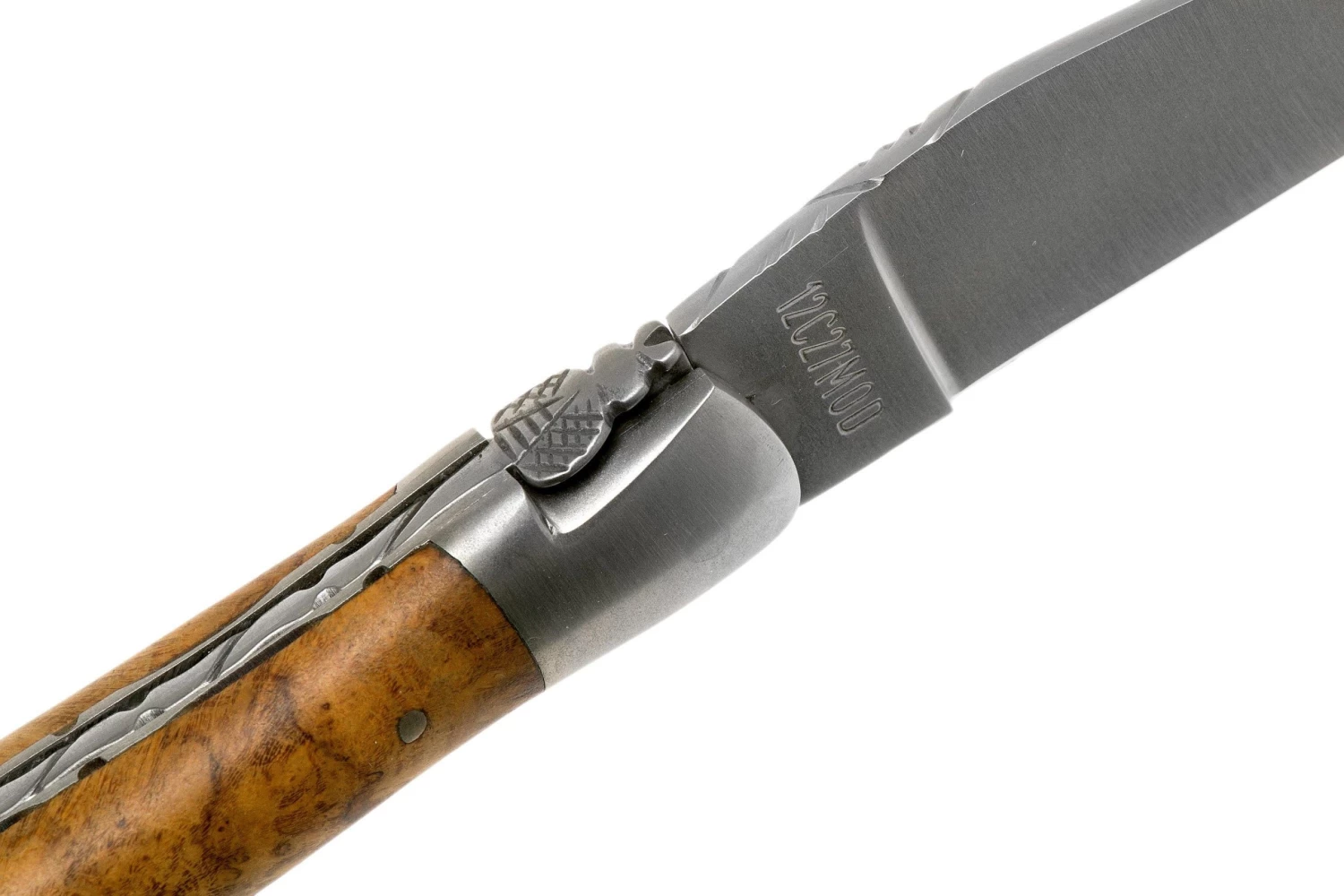 Laguiole En Aubrac 12cm De Madera De Teca Limado A Mano L0212LKH/FSB1 Navaja Laguiole - Imagen 6