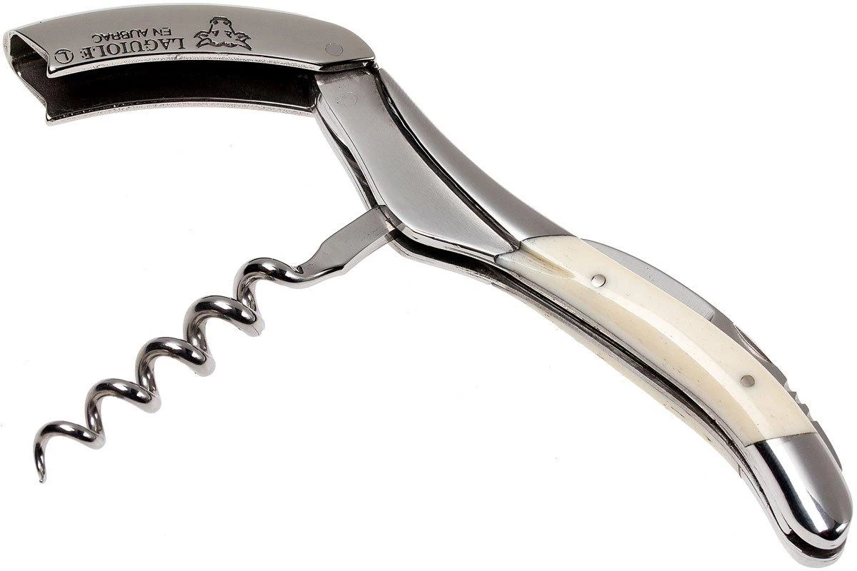 Laguiole En Aubrac Cuchillo Sommelier De Cuerno De Búfalo Blanco, SOM99OSI-LSI1 - Imagen 2