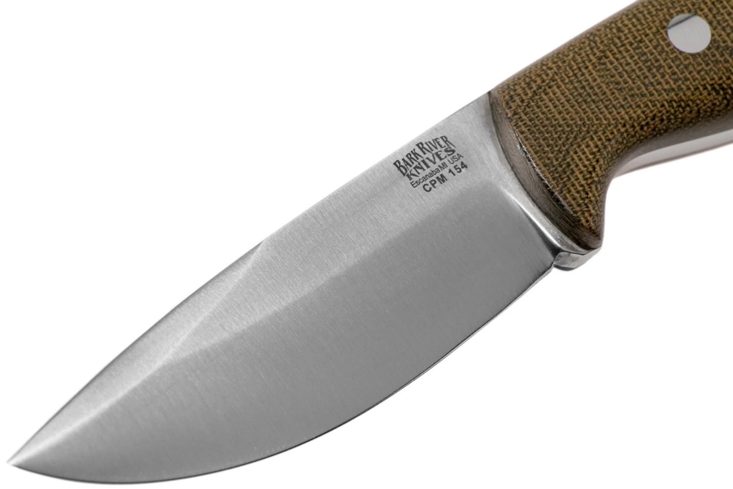 Bark River North Country EDC CPM 154, Green Canvas Micarta - Imagen 3