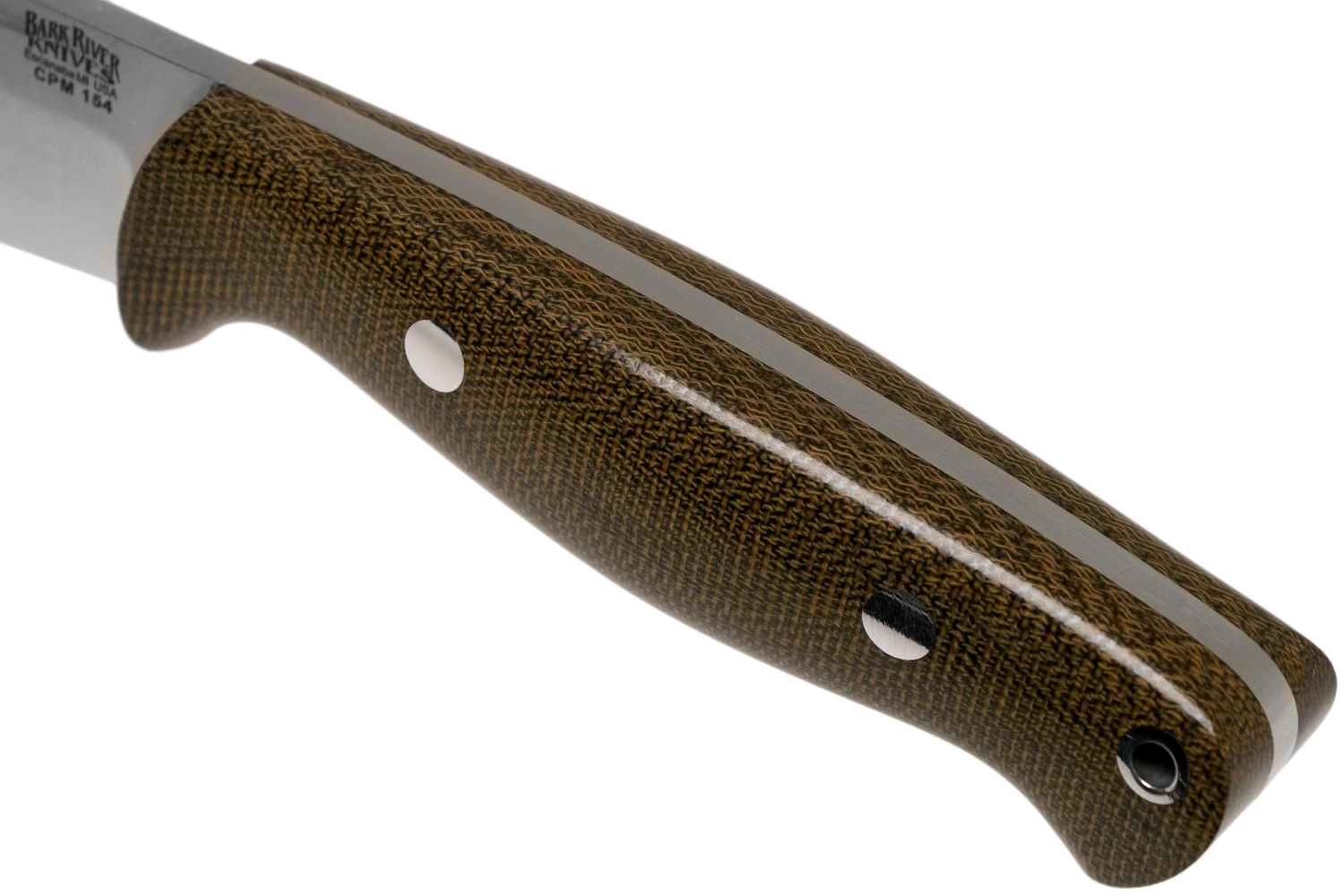 Bark River North Country EDC CPM 154, Green Canvas Micarta - Imagen 5