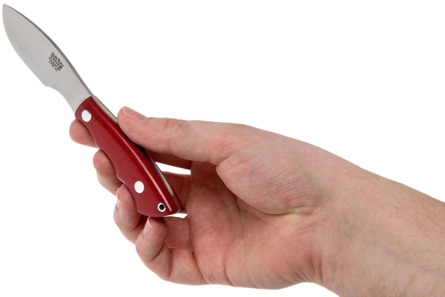Bark River Mini Canadian CPM 3V Red Linen Micarta Cuchillo Fijo - Imagen 5