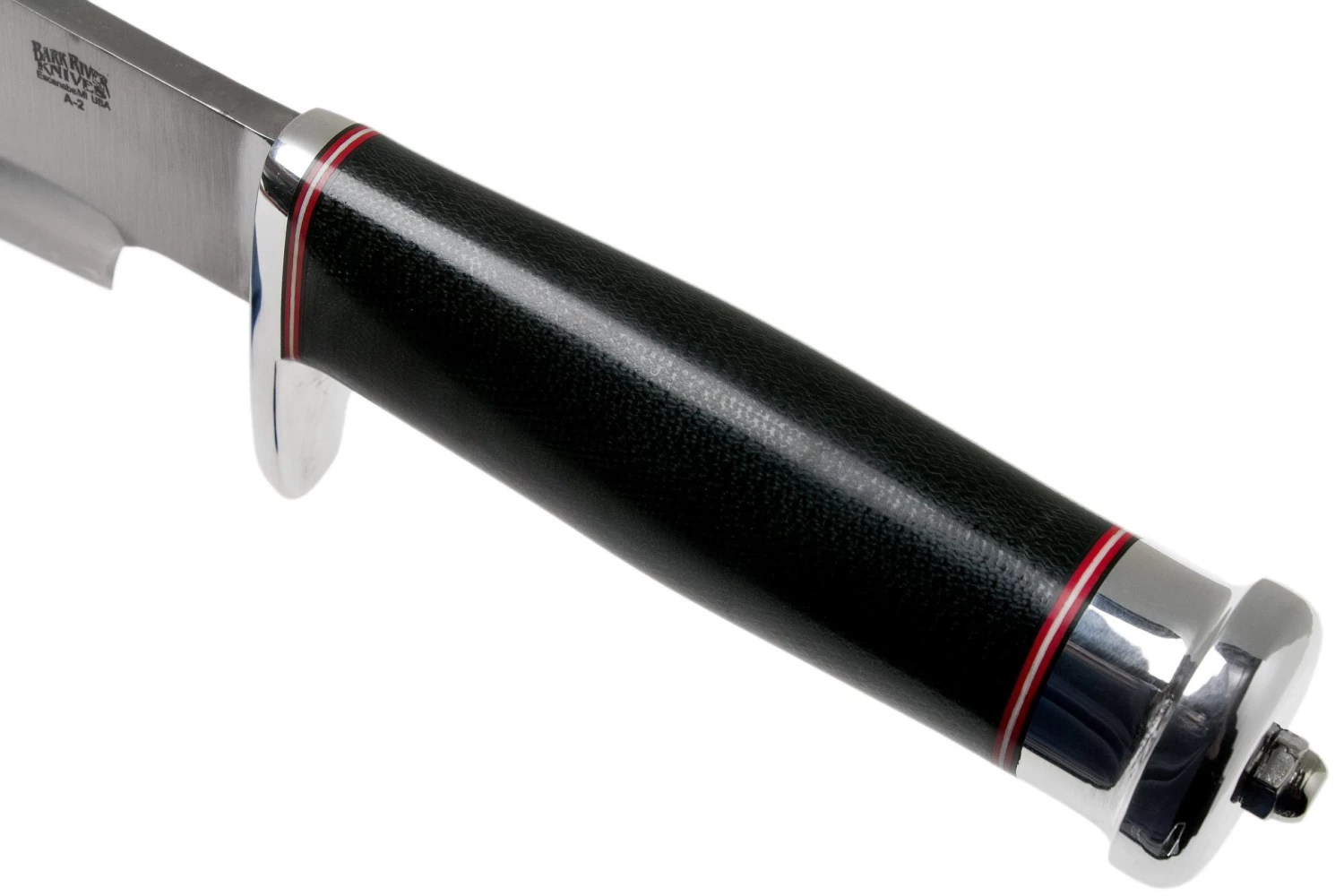 Bark River Shining Mountain Bowie A2 Black Canvas Micarta, Single Quillion Cuchillo Bowie - Imagen 5