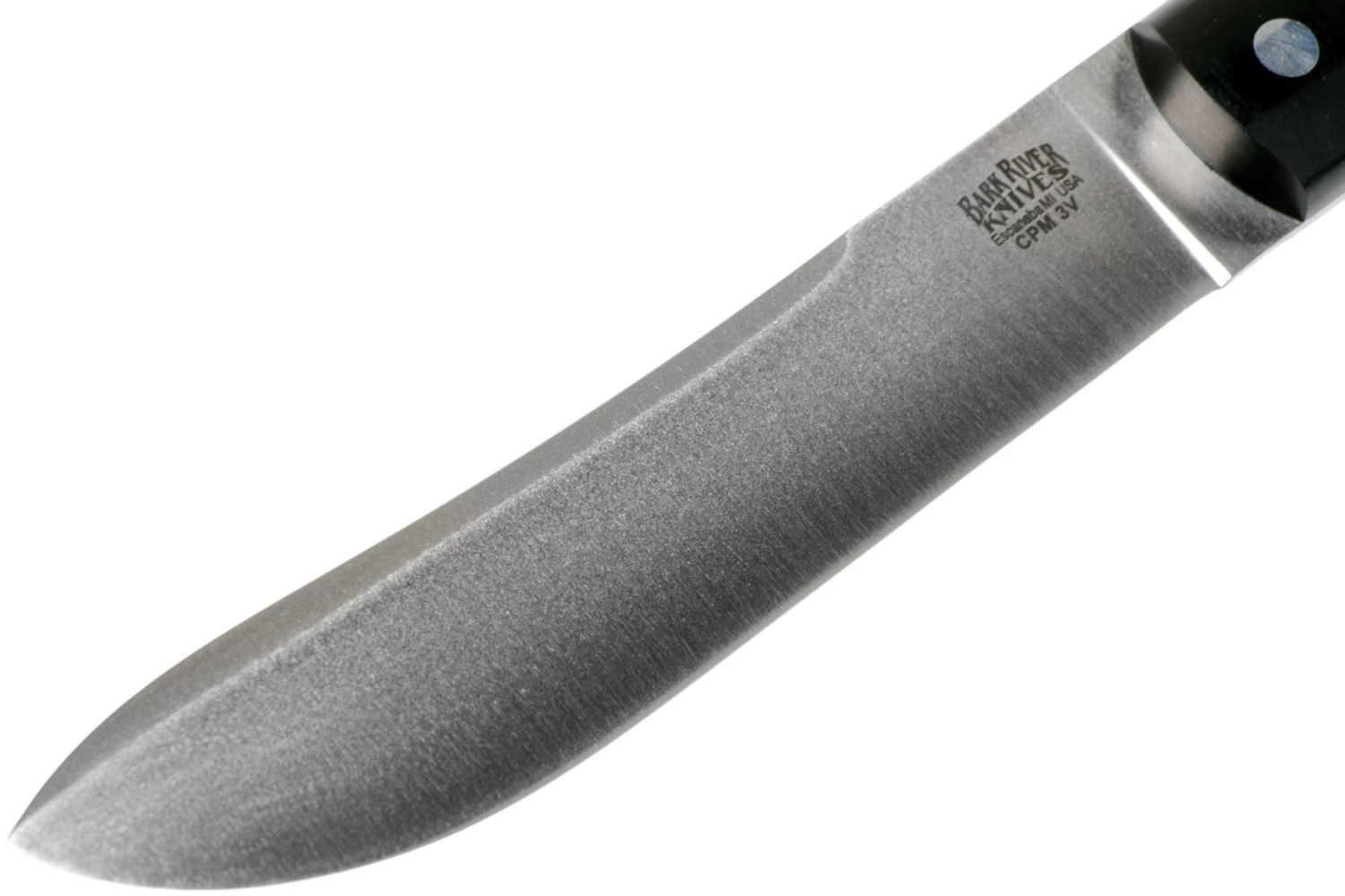 Bark River Mountain Man 5” CPM 3V, Black Canvas Micarta Cuchillo Bushcraft - Imagen 3