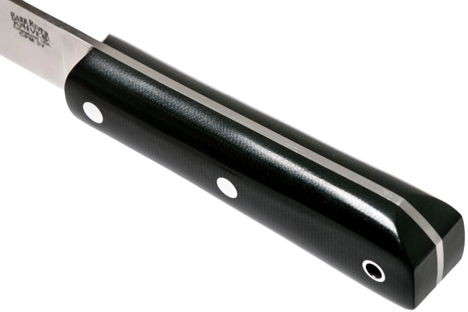 Bark River Mountain Man 5” CPM 3V, Black Canvas Micarta Cuchillo Bushcraft - Imagen 5