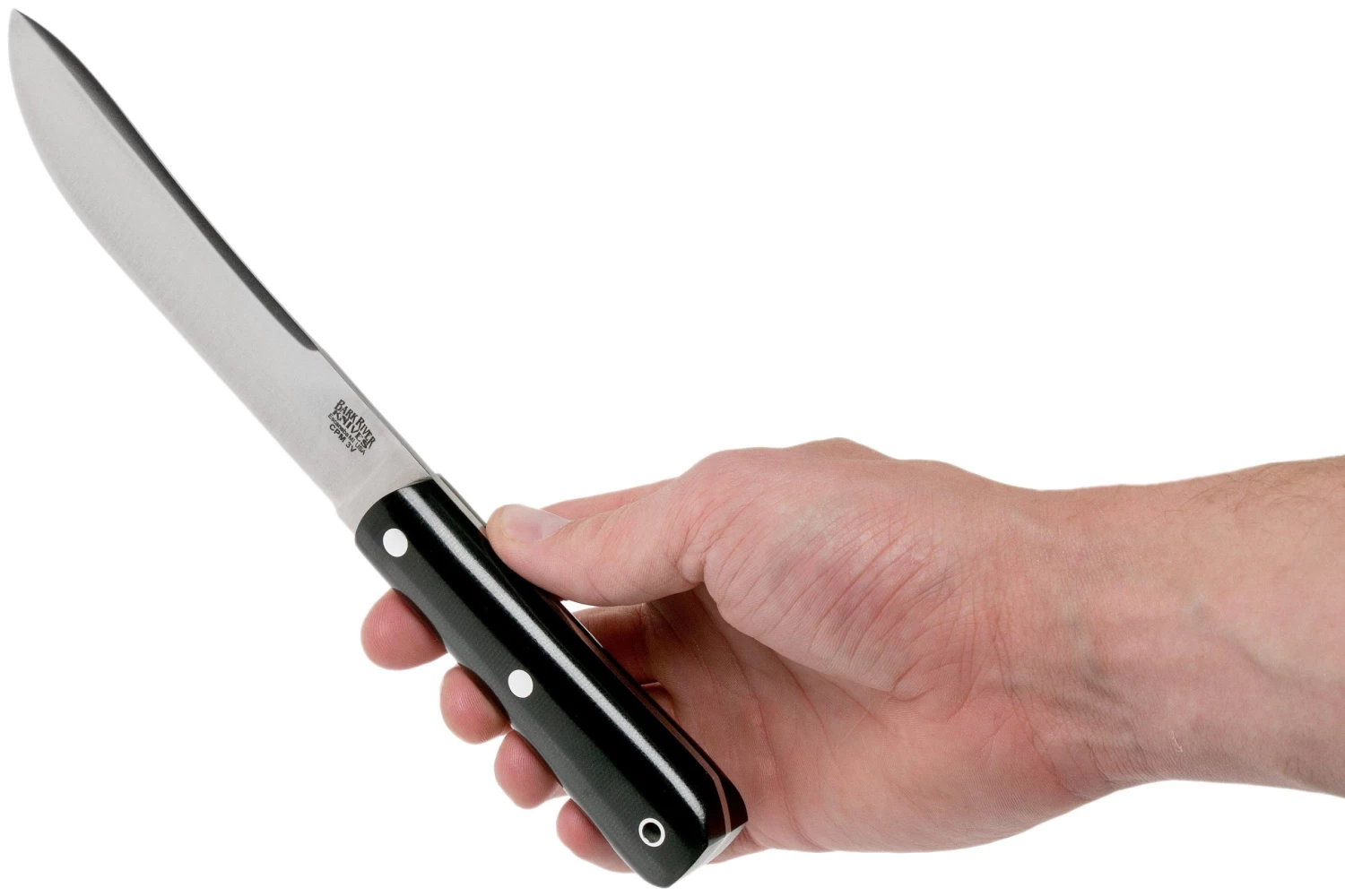 Bark River Mountain Man 5” CPM 3V, Black Canvas Micarta Cuchillo Bushcraft - Imagen 6