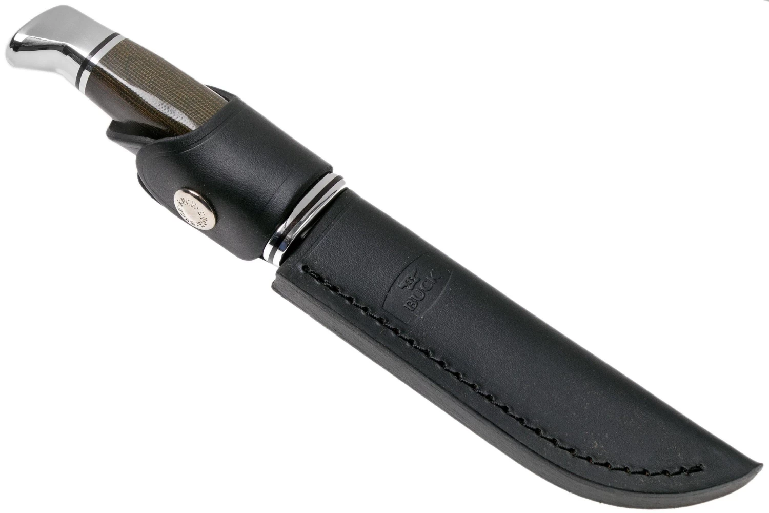 Buck 105GRS1 Pathfinder Pro Green Micarta Cuchillo De Caza - Imagen 6