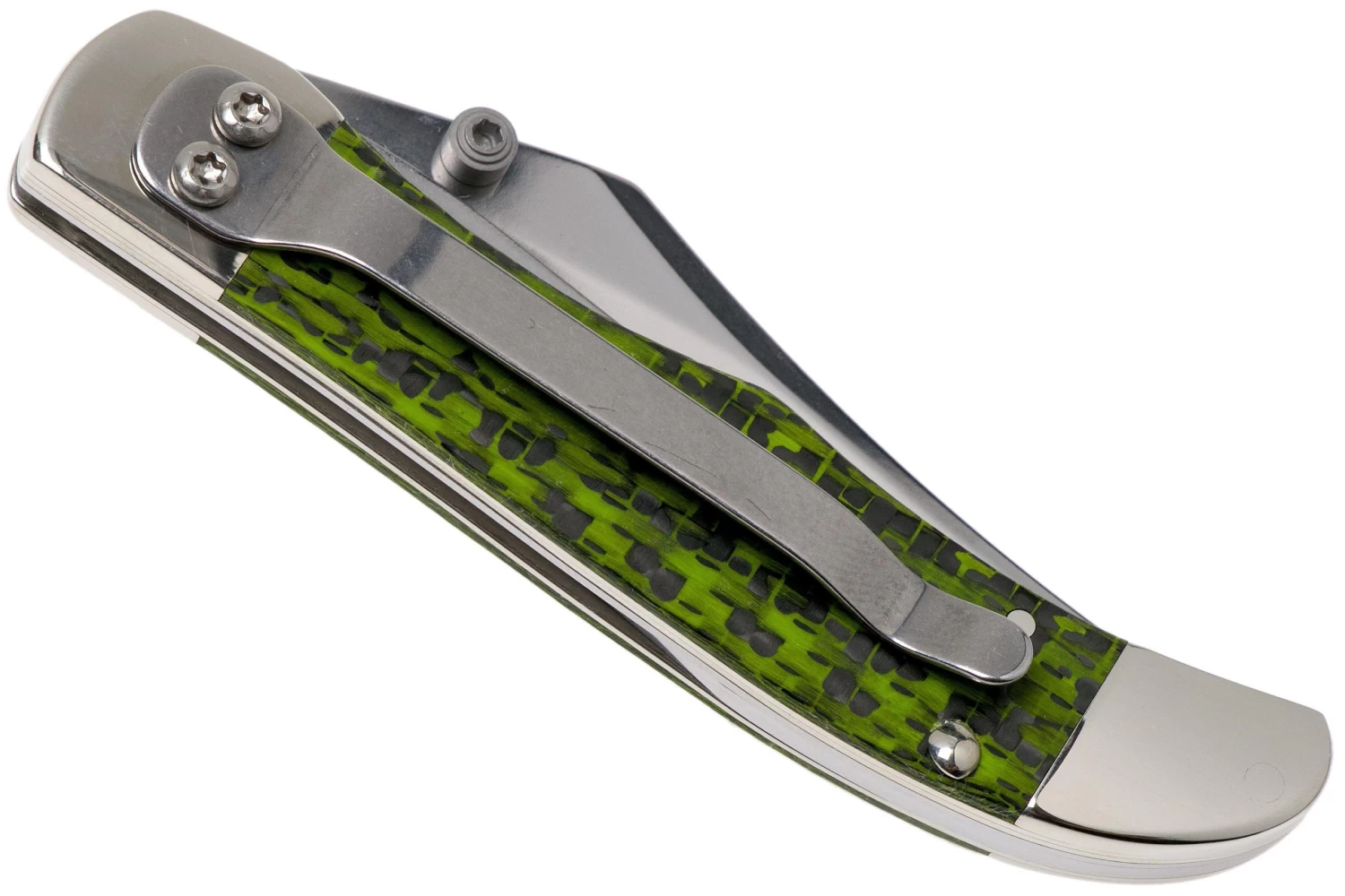 Case Kickstart Mid Folding Hunter Green & Black Carbon Fibre-G10 Weave Smooth, 50711, 101265AC SS Navaja - Imagen 4