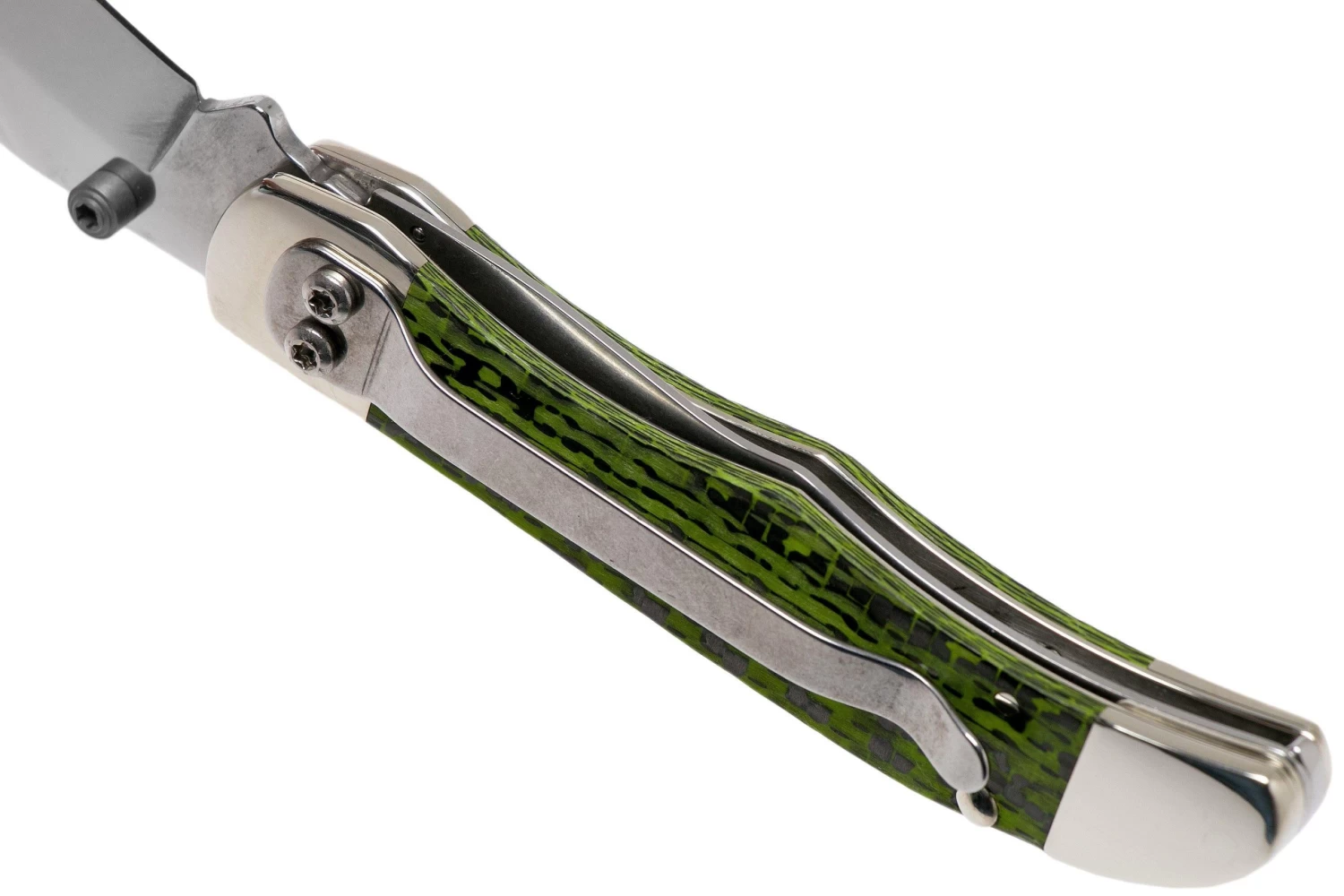 Case Kickstart Mid Folding Hunter Green & Black Carbon Fibre-G10 Weave Smooth, 50711, 101265AC SS Navaja - Imagen 5