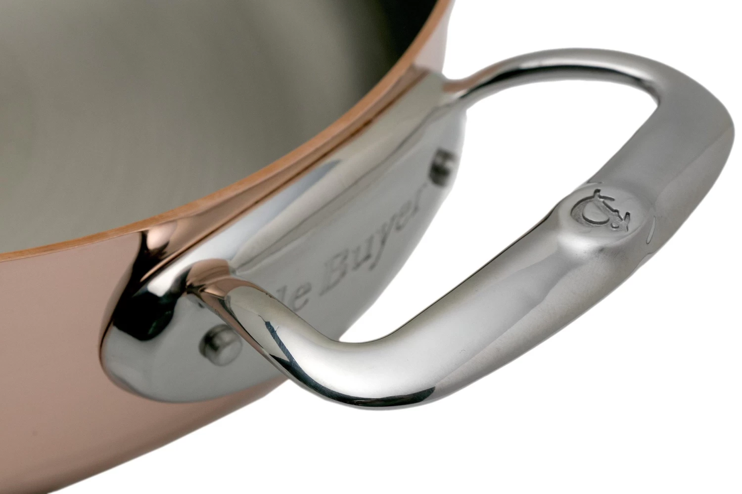 De Buyer Prima Matera Sartén Para Saltear De Cobre 24 Cm Con Tapa De Acero Inoxidable DEB6241.24 - Imagen 3