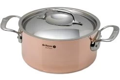 De Buyer Prima Matera Cocotte De Cobre 20 Cm Con Tapa De Acero Inoxidable DEB6242.20