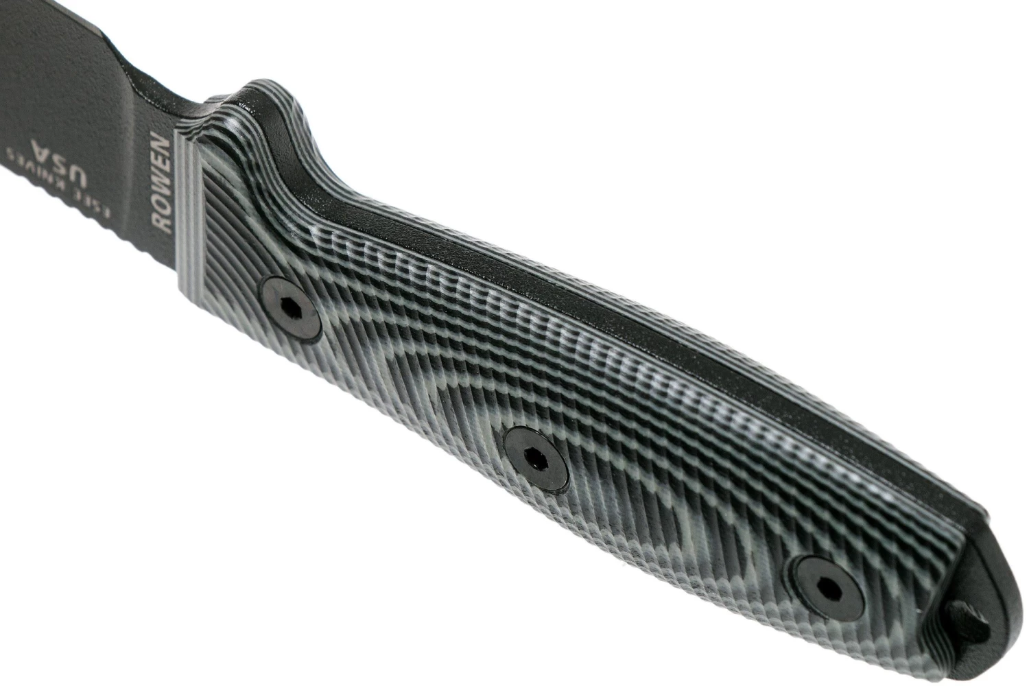 ESEE Model 3 Black Blade 3D Grey-Black G10 Cuchillo De Supervivencia 3PMB-002 Funda Negra + Clip Para Cinturón - Imagen 4