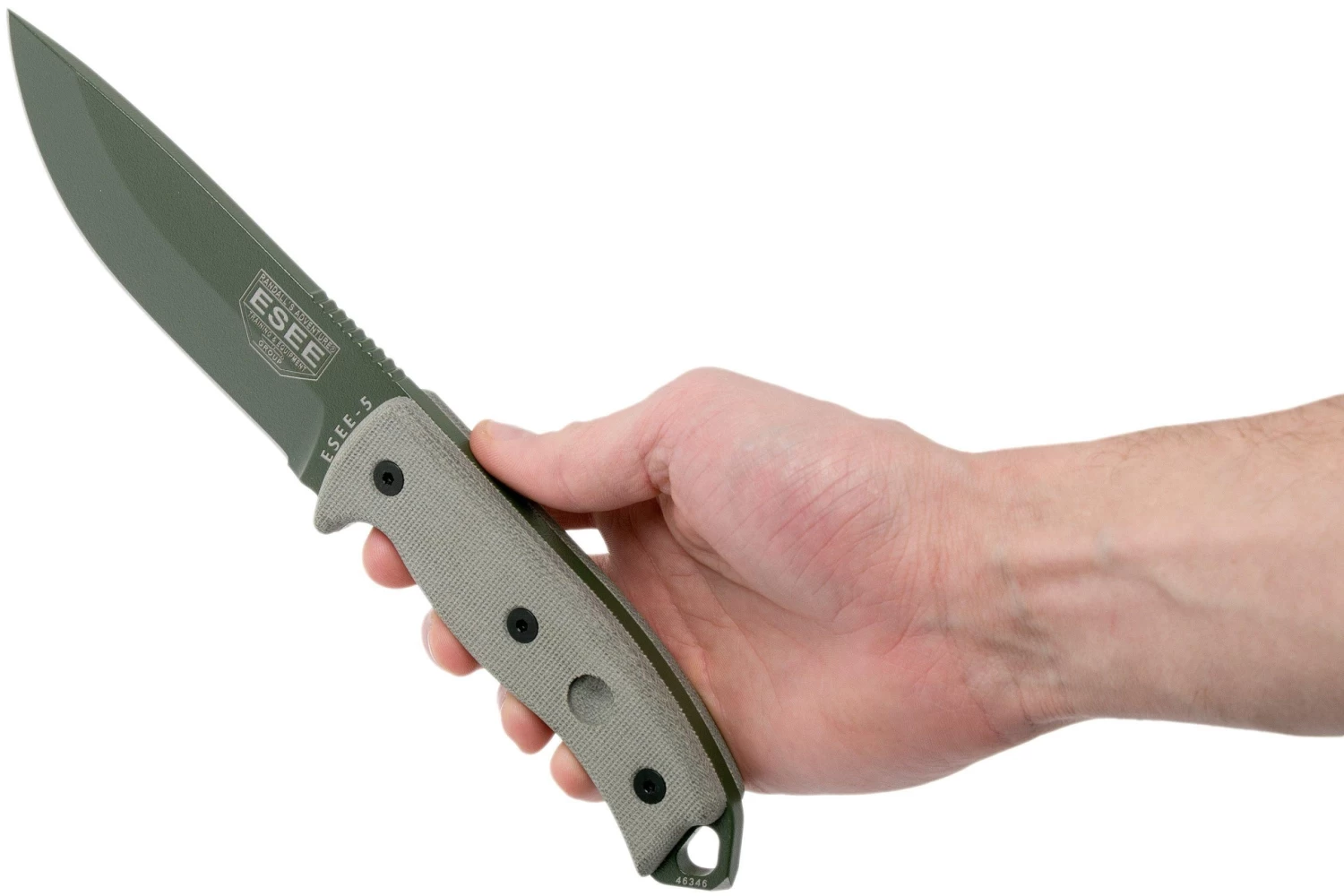 ESEE Model 5 OD Blade, Desert Tan Handle 5P-KO-OD Cuchillo De Supervivencia Sin Funda - Imagen 6