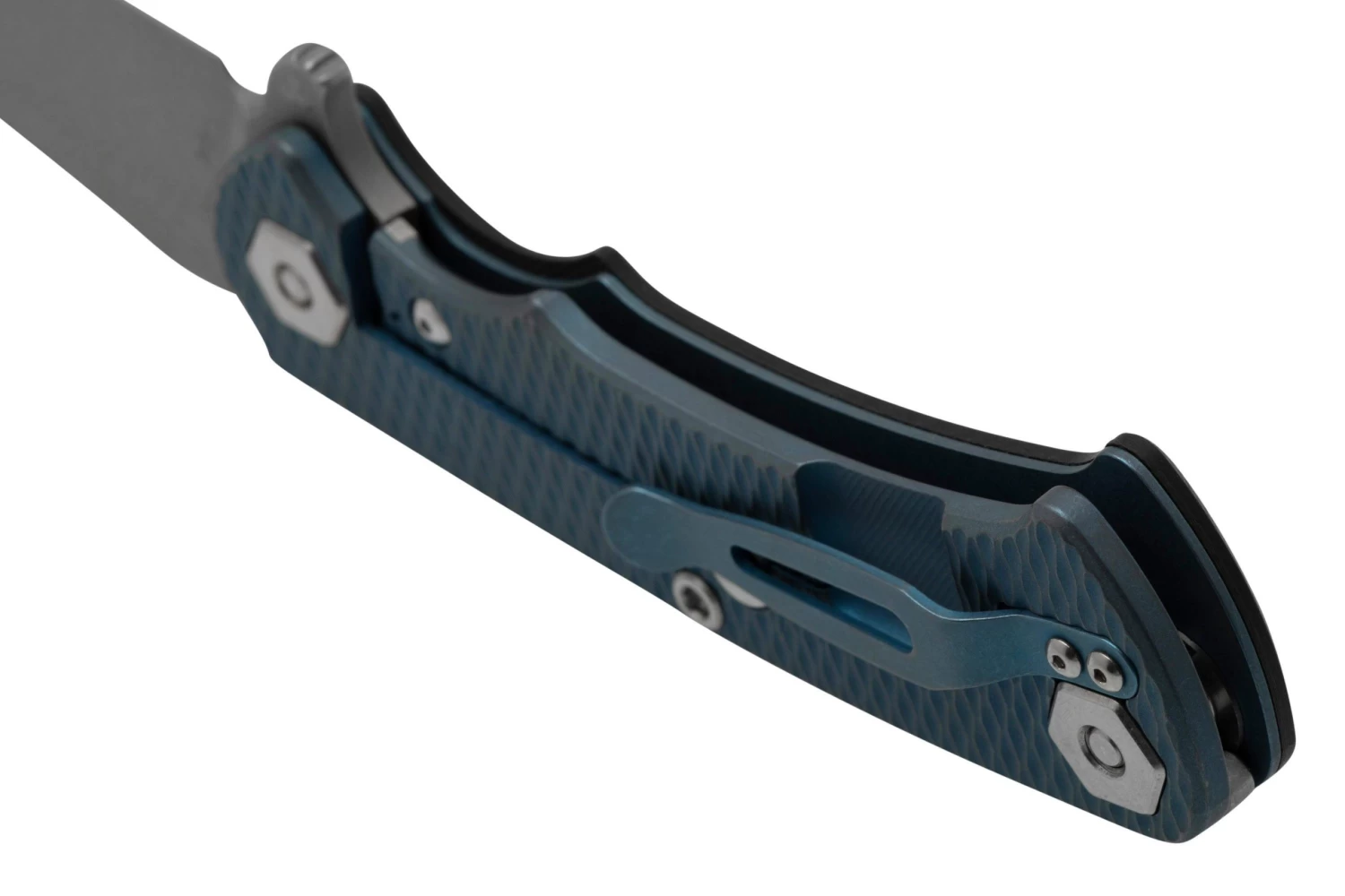 Rick Hinderer Project X, MagnaCut Clip Point, Battle Blue, Black G10 Navaja - Imagen 4