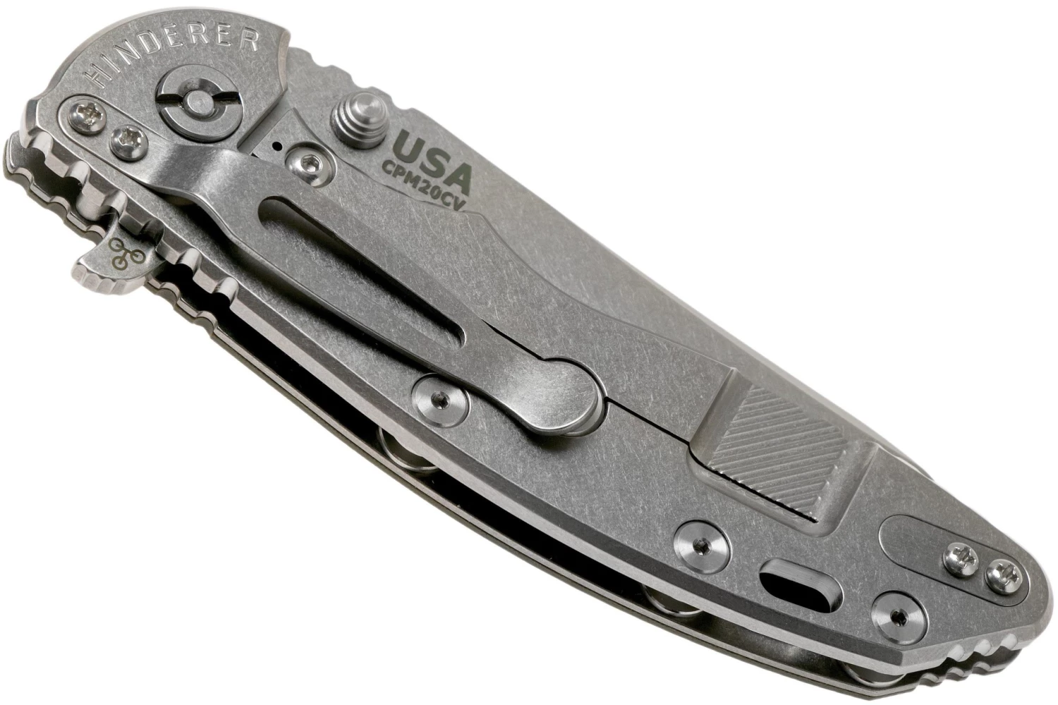 Rick Hinderer XM18 3.5 Skinny Sheepsfoot 20CV, OD Green G10 Navaja" - Imagen 4