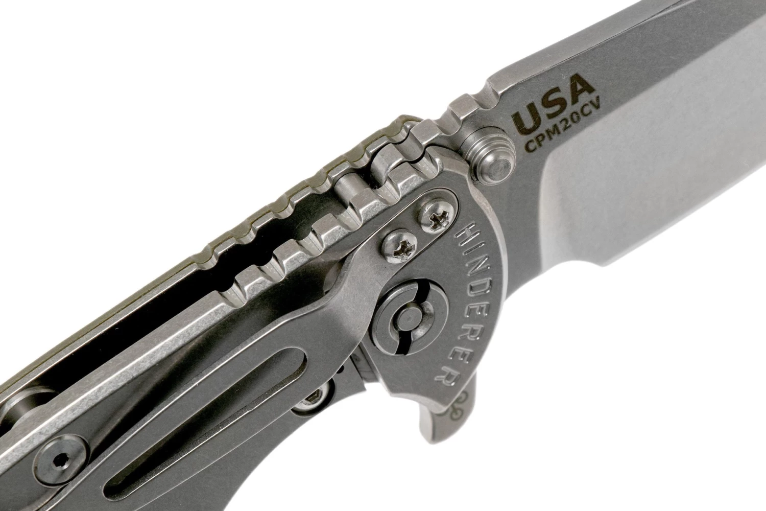 Rick Hinderer XM18 3.5 Skinny Sheepsfoot 20CV, OD Green G10 Navaja" - Imagen 6