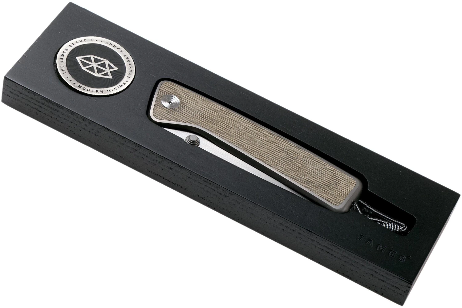 The James Brand The Barnes Titanium, OD Green Micarta KN114158-00 Navaja - Imagen 8