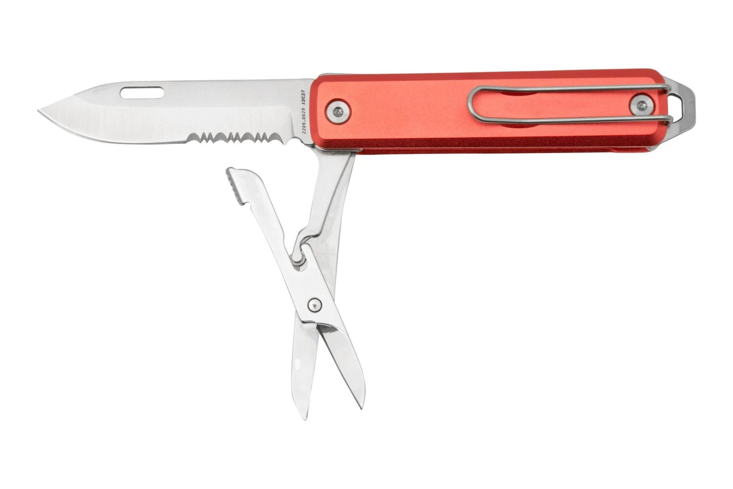 The James Brand The Ellis Scissors, Coral, Aluminum Serrated, Navaja - Imagen 2
