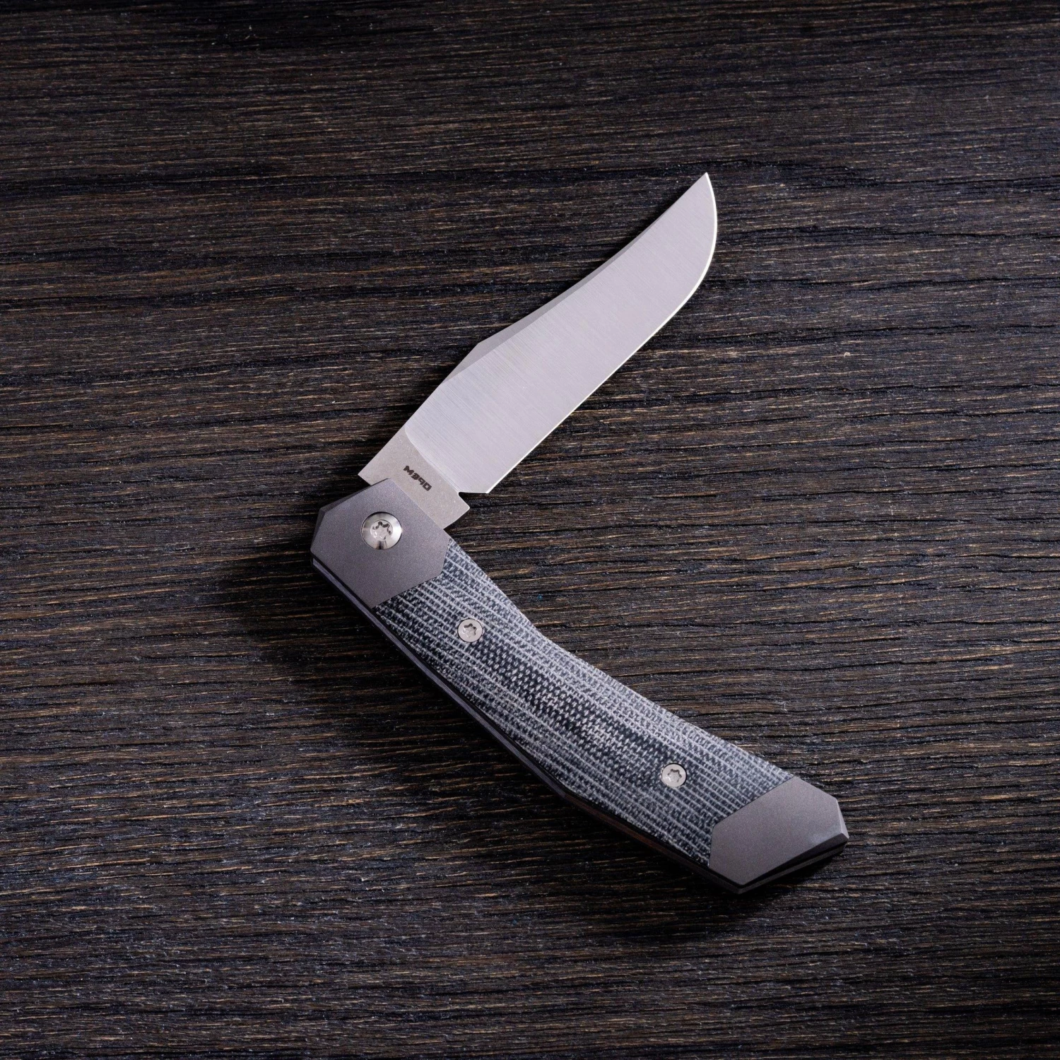 Jack Wolf Cyborg Jack CYBO-01-BLK Black Canvas Micarta, Navaja Slipjoint - Imagen 3