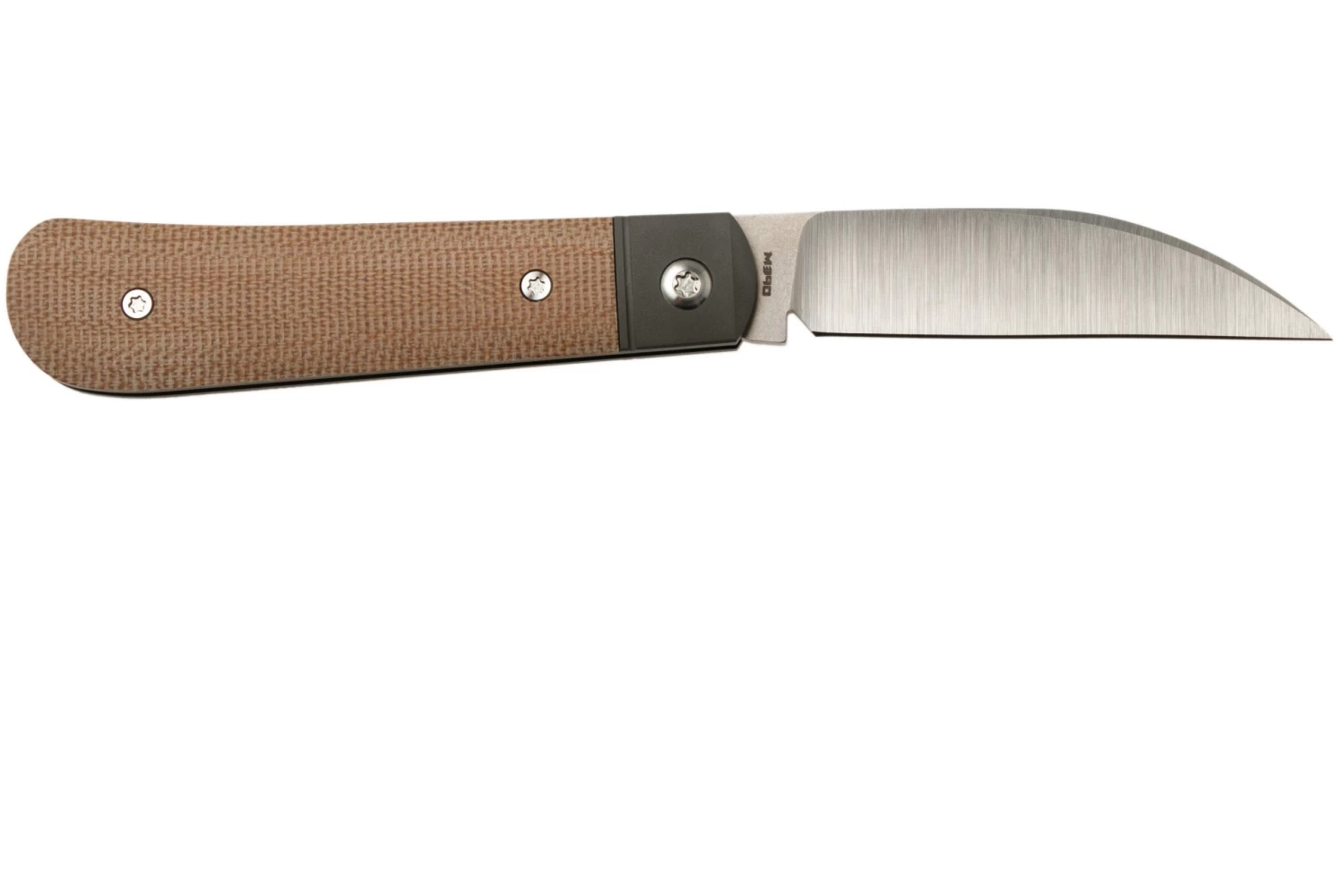 Jack Wolf Laid Back Jack, Natural Canvas Micarta LAIDB-01-NAT Navaja Slipjoint - Imagen 2