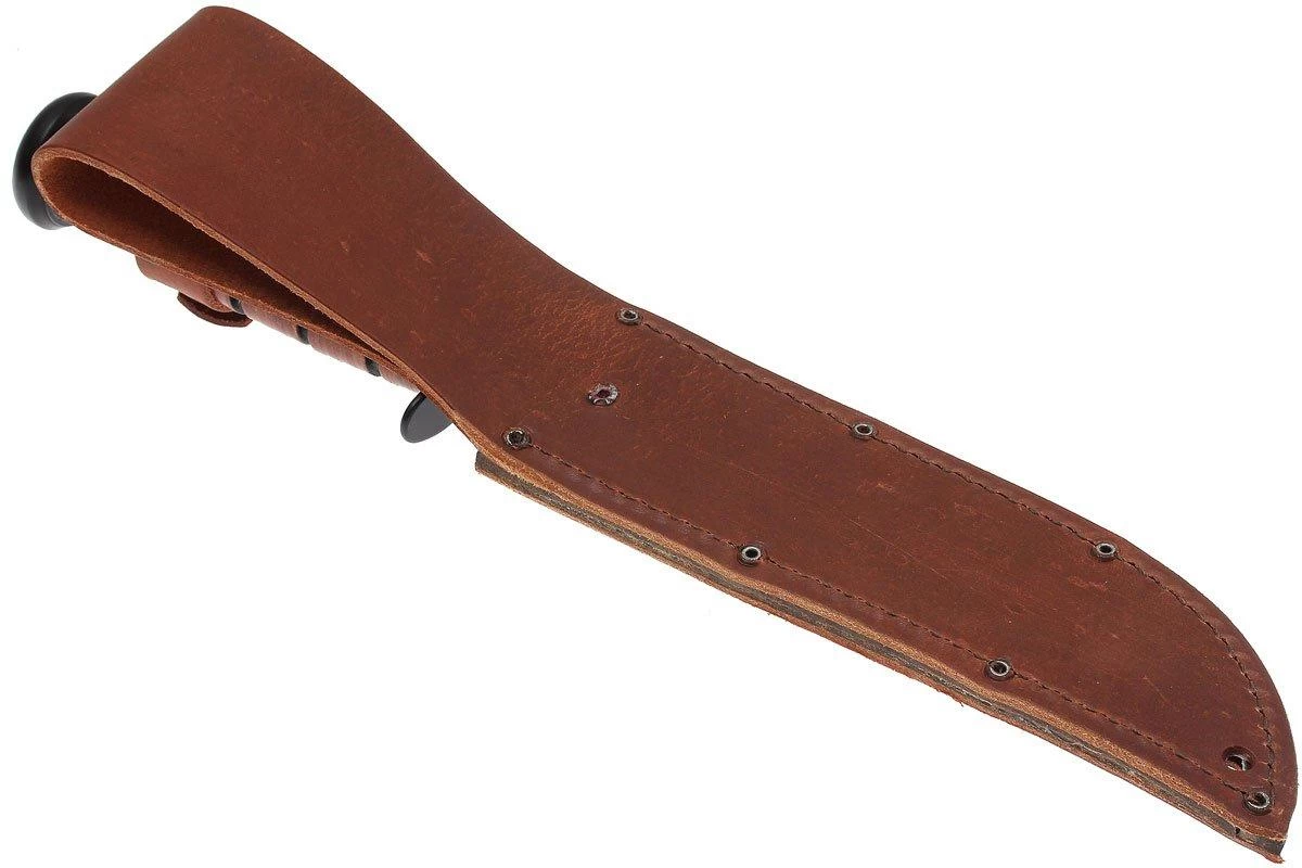 KA-BAR USMC 1217 Plain Edge, Funda De Cuero - Imagen 7