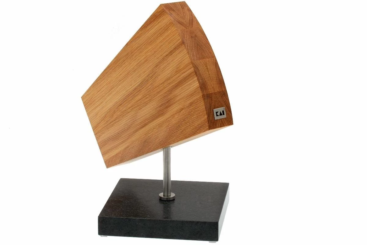 Kai Shun Soporte De Cuchillos Magnético Rotatorio, Madera De Roble - Imagen 2