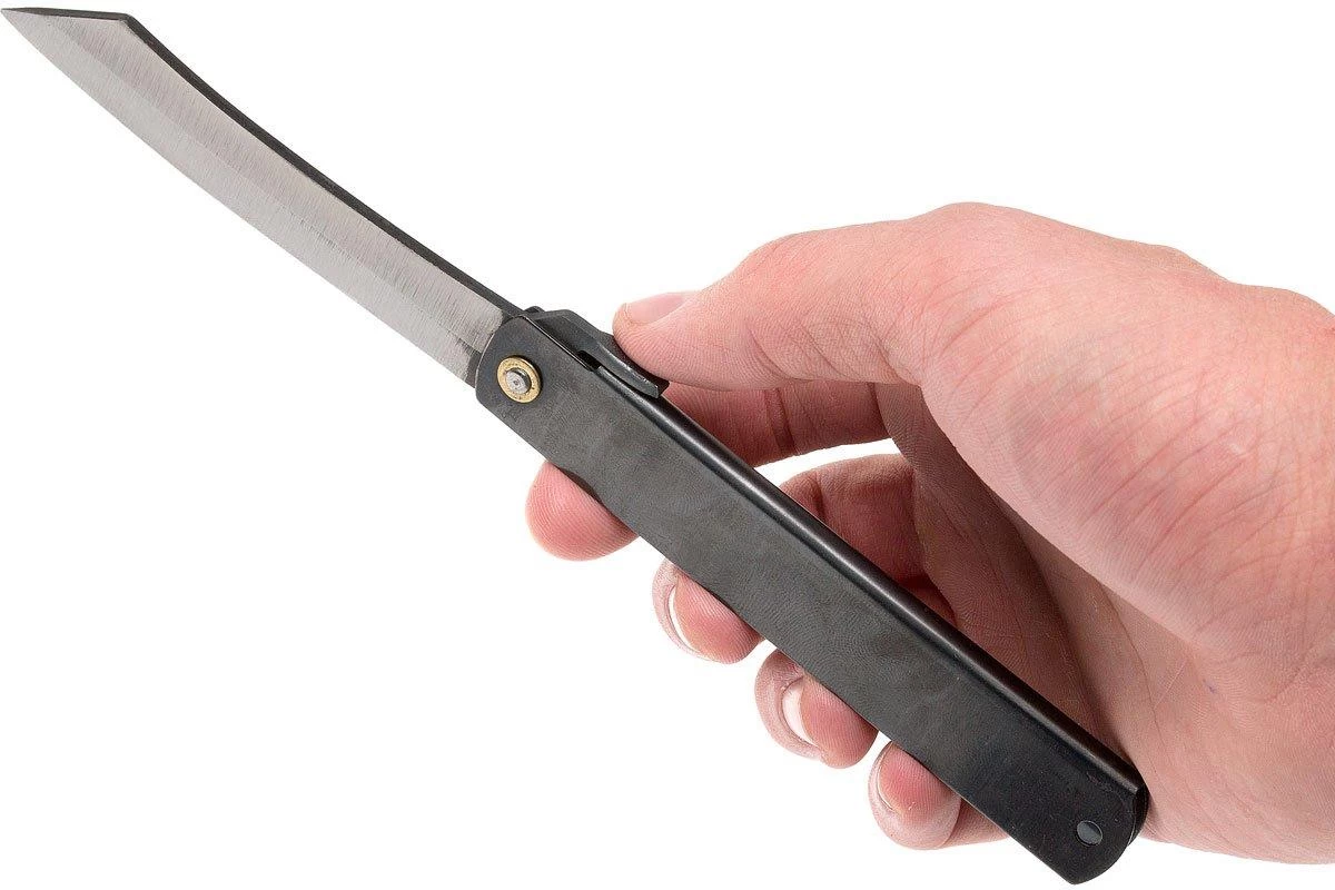 Higonokami Navaja 9,2 Cm HIGO05BL, Acero Al Carbono, Negro - Imagen 7