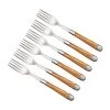 Forge De Laguiole FE62MINOL Juego De 6 Tenedores De Mesa, Mate, Madera De Olivo