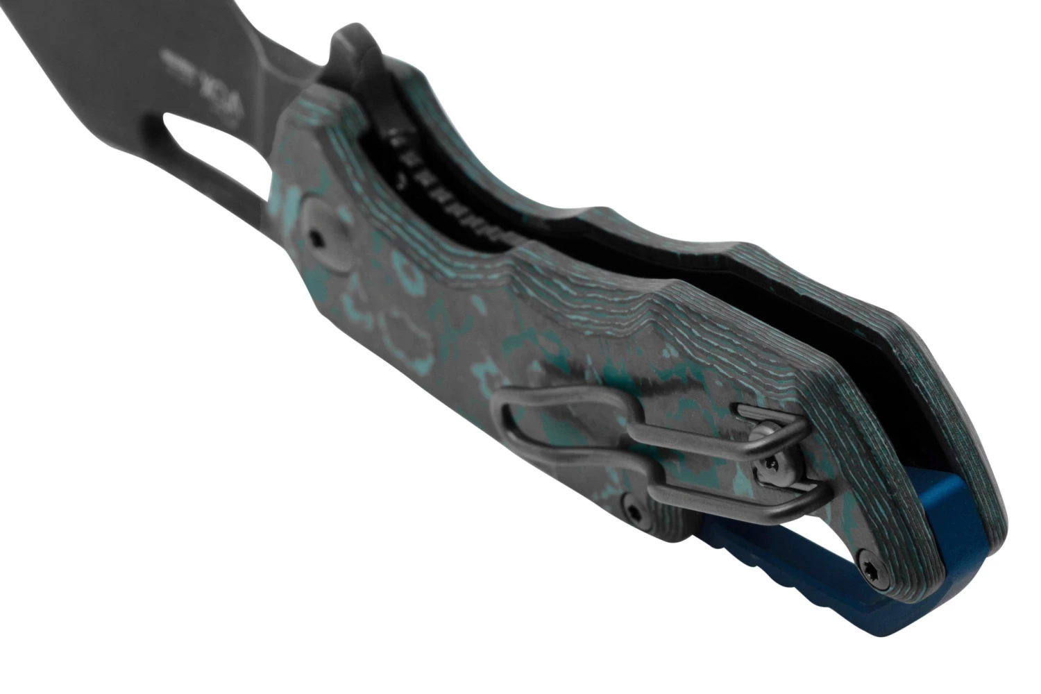 MKM Isonzo FX03-1CAD Hawkbill Dark Stonewashed, Arctic Storm Carbon Fibre Navaja, Diseño De Jesper Voxnaes - Imagen 4