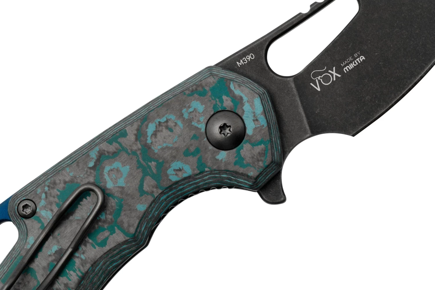 MKM Isonzo FX03-1CAD Hawkbill Dark Stonewashed, Arctic Storm Carbon Fibre Navaja, Diseño De Jesper Voxnaes - Imagen 5