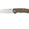 MKM Root RT-GC Satin Green Canvas Micarta Navaja, Diseño Jens Anso