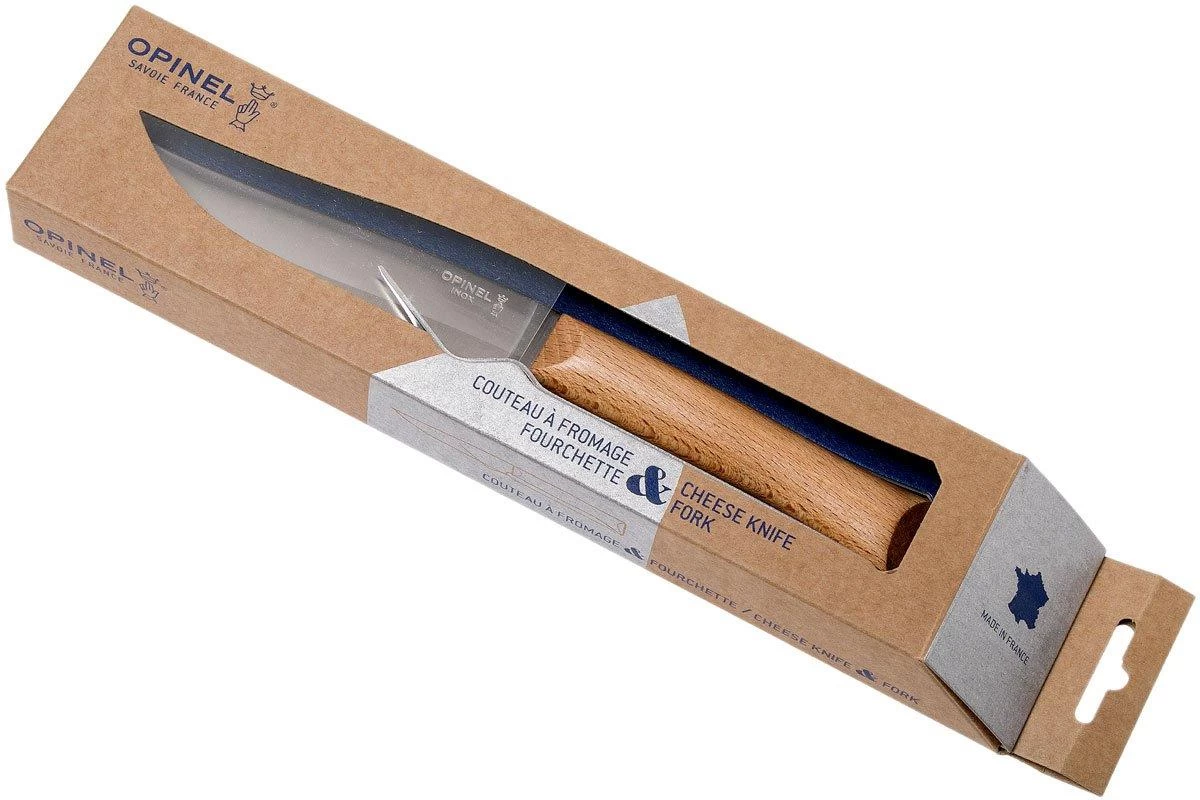 Opinel Cheese Set, Cuchillo De Queso Y Tenedor Acero Inoxidable, 1834 - Imagen 5