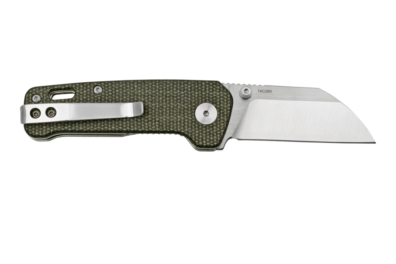 QSP Knife Penguin Mini QS130XS-A, Satin 14C28N, Dark Brown Micarta Navaja - Imagen 2