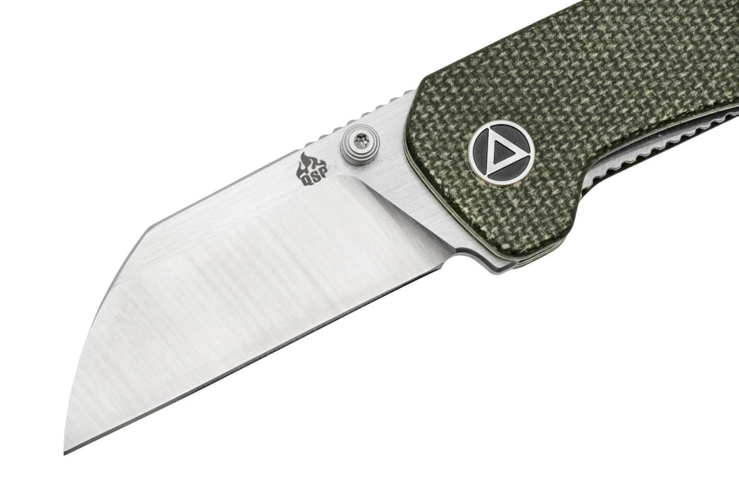 QSP Knife Penguin Mini QS130XS-A, Satin 14C28N, Dark Brown Micarta Navaja - Imagen 3