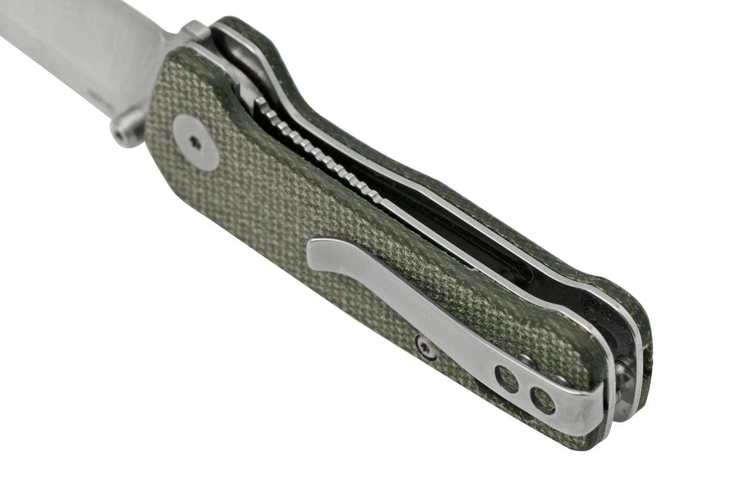 QSP Knife Penguin Mini QS130XS-A, Satin 14C28N, Dark Brown Micarta Navaja - Imagen 4