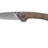 QSP Knife Leopard QS135-D Brown Texture Micarta, Satin, Navaja