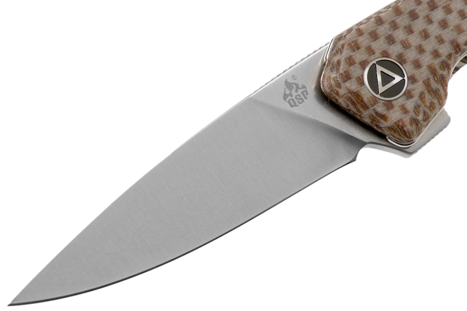QSP Knife Leopard QS135-D Brown Texture Micarta, Satin, Navaja - Imagen 3