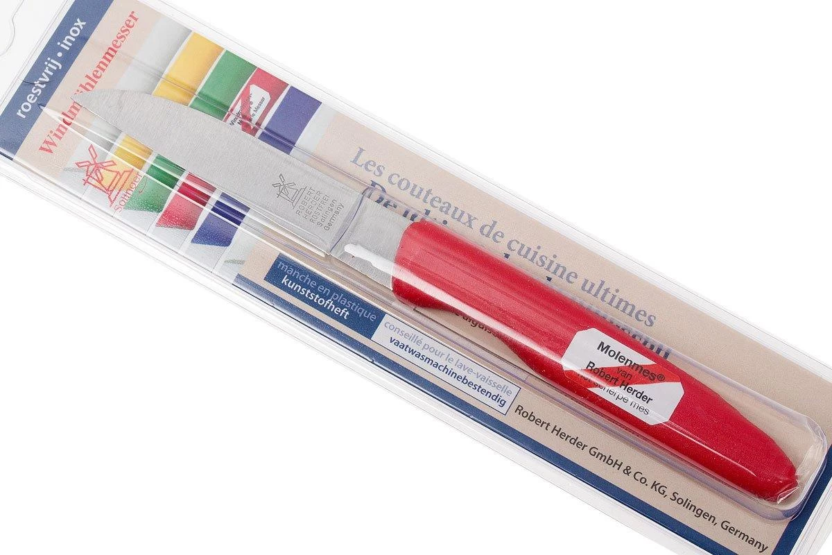 Robert Herder Straight Classic Cuchillo De Pelar, Rojo, 8,5 Cm - Imagen 7