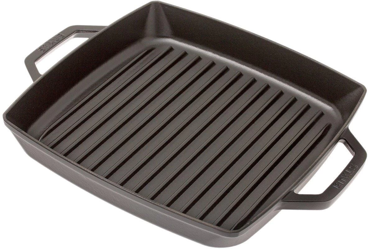Staub Parrilla 28cm Rectangular, Negro