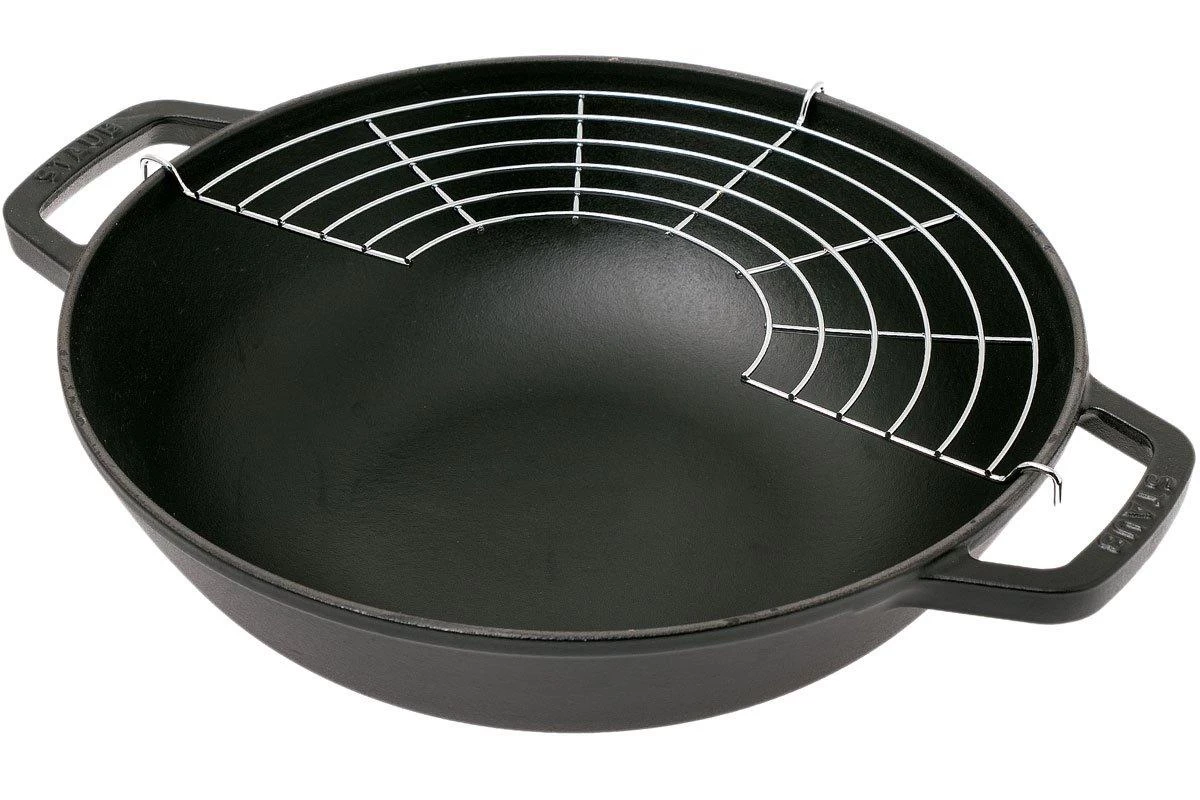 Staub Sartén Wok Pequeño 30 Cm, 4,4L, Negro - Imagen 2