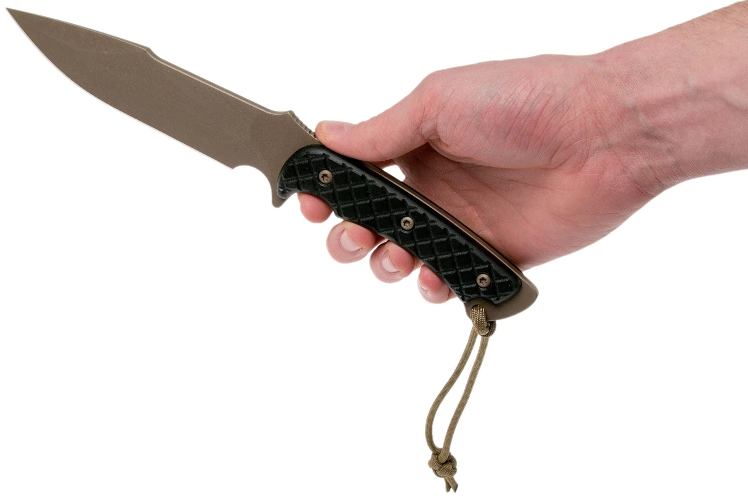 Spartan Blades Horkos SB4DEBKKYTN Flat Dark Earth/Black/Tan Sheath Cuchillo De Supervivencia - Imagen 6