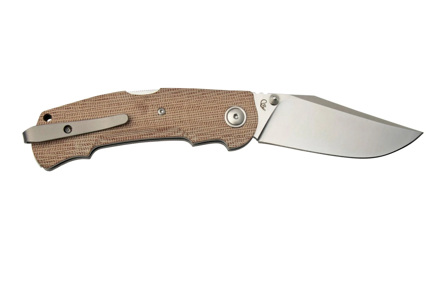 Viper Turn V5988CN Natural Canvas Micarta Navaja, Fabrizio Silvestrelli Design - Imagen 2