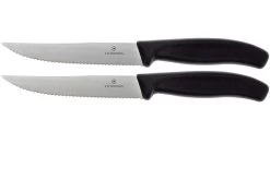 Victorinox SwissClassic Cuchillo Para Carne/-pizza Negro, Set De 2, 6.7933.12B