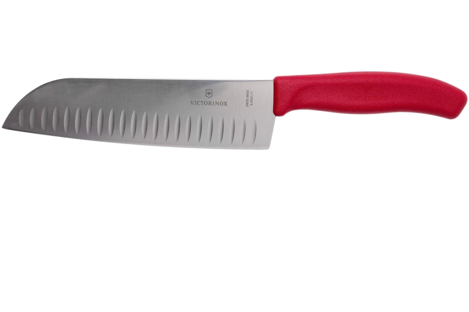 Victorinox SwissClassic 6.8521.17G Santoku Con Hoyuelos 17 Cm, Rojo