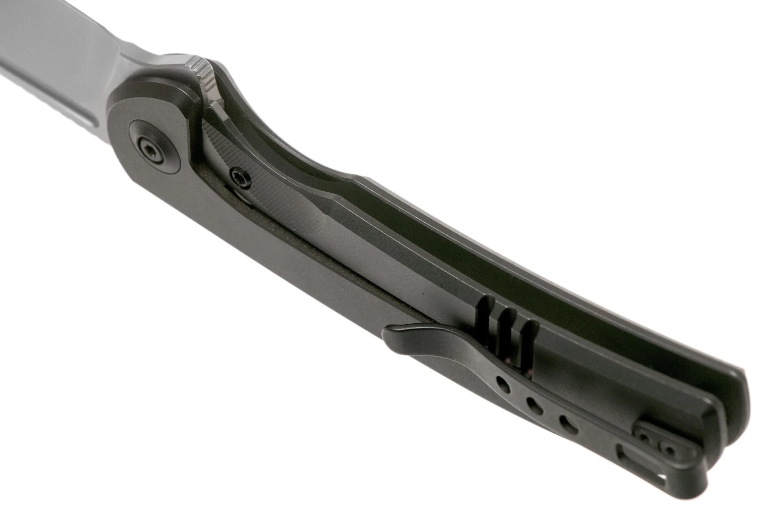 WE Knife Beacon WE20061B-4 Bead Blasted, Black Titanium Navaja - Imagen 5