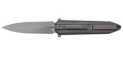 WE Knife Diatomic WE22032-2 Gray Bead Blasted Titanium, Gray Bead Blasted Single Edge Navaja