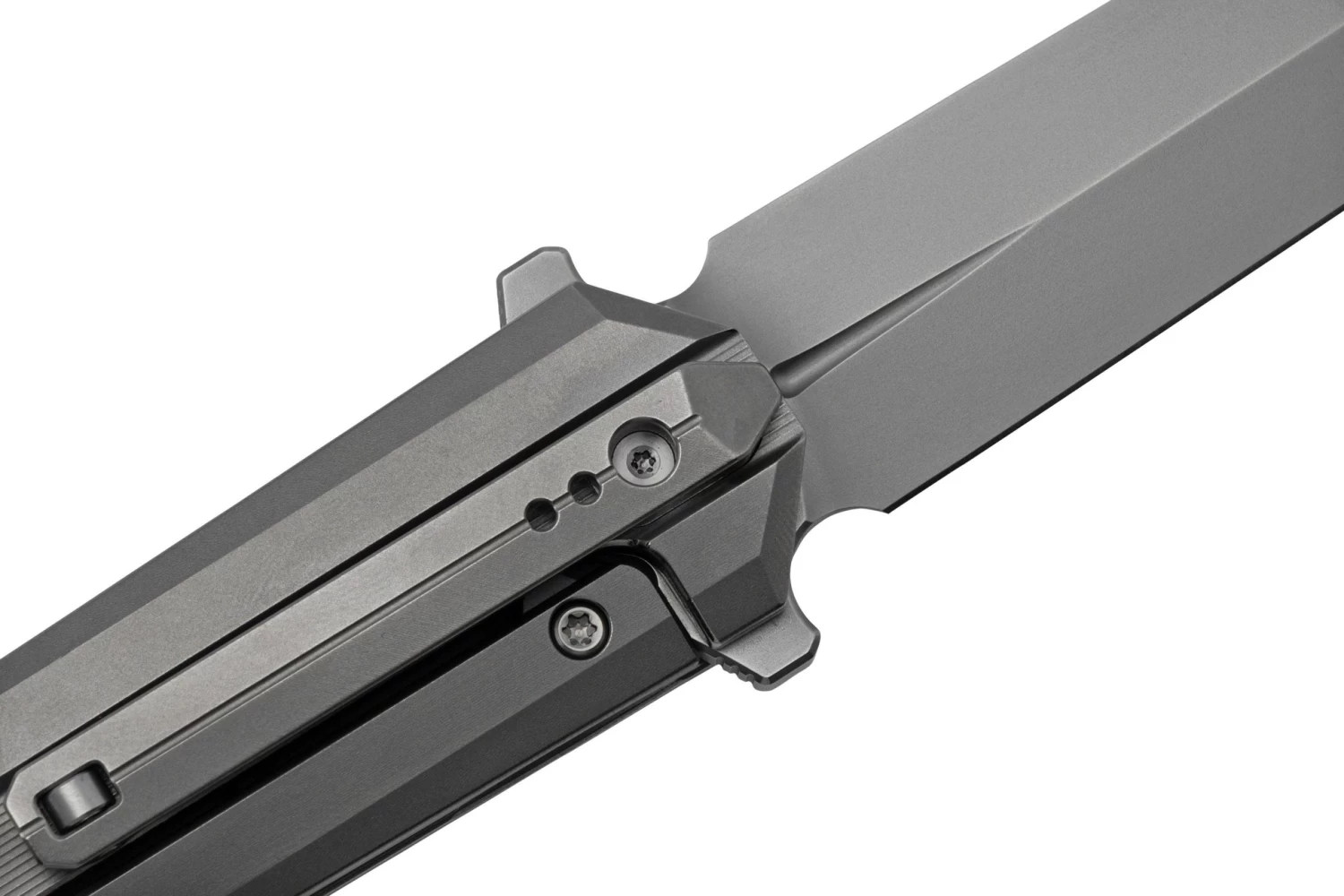 WE Knife Diatomic WE22032-2 Gray Bead Blasted Titanium, Gray Bead Blasted Single Edge Navaja - Imagen 5